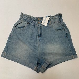 Signature8 High Cinched Waist Jean Shorts
